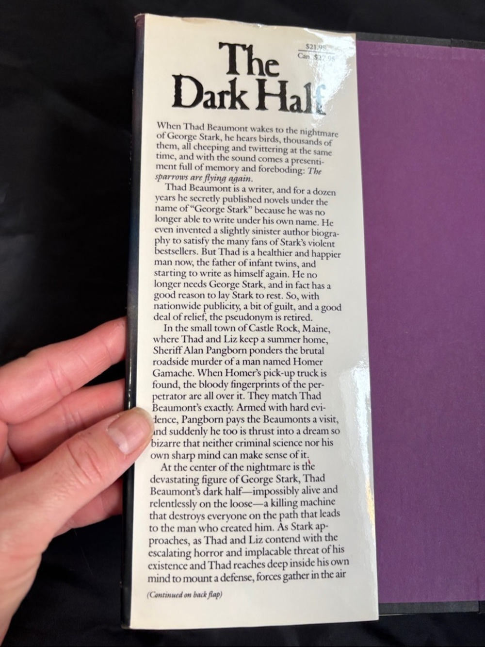'The Dark Half by Stephen King - First Edition Hardcover 💀 - Picture 4 of 12